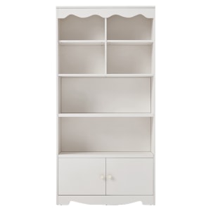 Linspire Renley Bookcase with Storage Cabinet, White