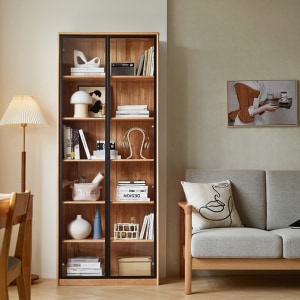 Linspire Ventus Bookcase with Glass Door, Large