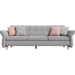 Linspire Monet 3 Seater Sofa Bed, Light Grey