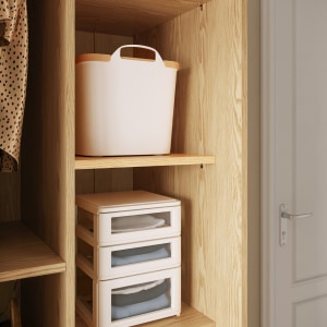 Linspire Grace Sliding Door Wardrobe with Top Cabinet, 1.8m