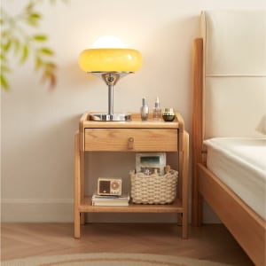 Linspire Flow Solid Wood Bedside Table