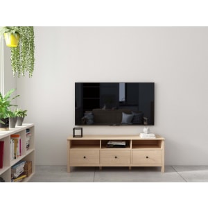 Loft Natsumi TV Cabinet, 150x40CM, White stained oak veneer