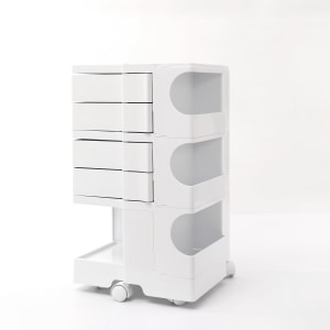 Merike Rosa 3 Tier Storage Trolley Cart, 73.5x43CM, White