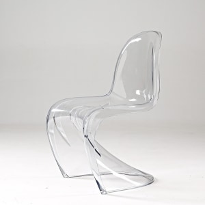 Merike Curve Chair, 49x60CM, Transparent, Set of 4