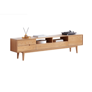 Solidwood Bailey TV Stand, 150x32x45CM, Oak