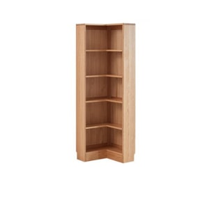 Solidwood Pittsburgh Corner Bookcase, 55x55x180cm, Oak