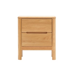 Solidwood Norway Bedside Table with 2 Drawers