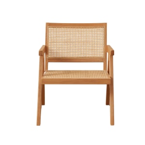 Solidwood Norway Rattan Armchair, Natural