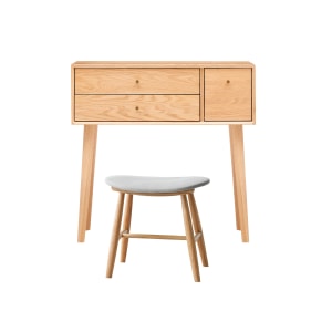 Solidwood Fuji Dressing Table with Stool, 78cm