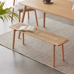 Solidwood Fuji Rattan Bench, 0.8m