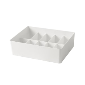 ZenLife Underwear Storage Box, 10 Grid, White, 30x23x9cm