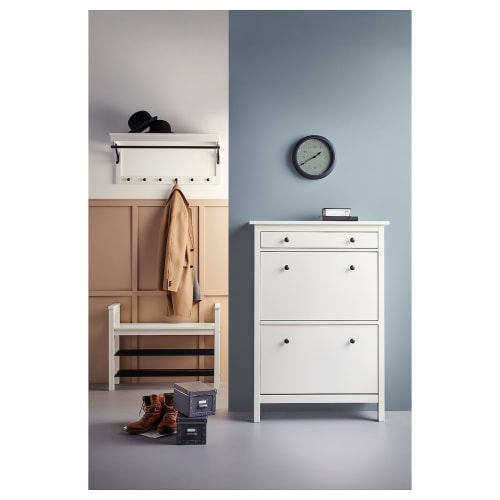 IKEA HEMNES Bench with shoe storage 85x32cm White