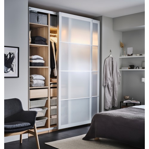 IKEA PAX Wardrobe frame 50x58x236cm White Stained Oak Effect