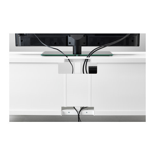 IKEA BESTA TV bench with drawers 180x40x48cm White, Selsviken high-gloss/white