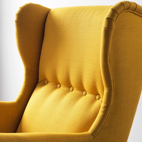 IKEA STRANDMON Wing Chair 82x96x101cm, Yellow