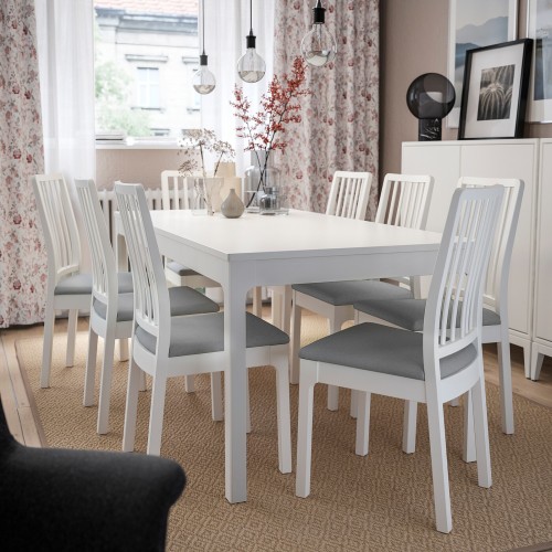 IKEA EKEDALEN Chair 45x39x95cm, White, Light Grey