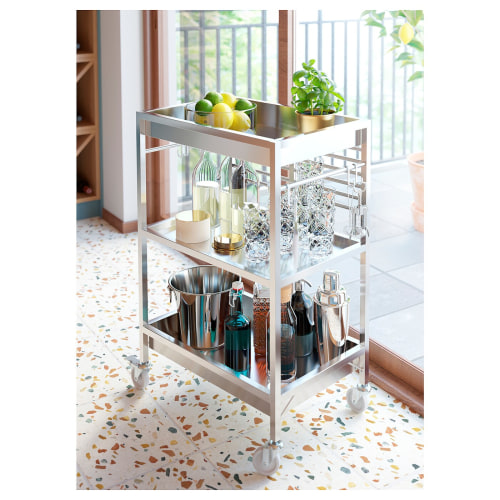 IKEA KUNGSFORS Kitchen Trolley, Stainless Steel 60x40CM