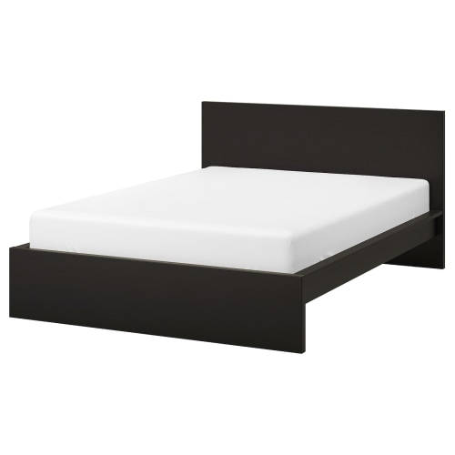 IKEA Malm Queen size Bed, 166cm x 209cm, Black-Brown, Luroy