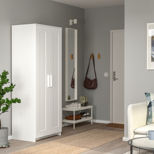 IKEA BRIMNES Wardrobe with 2 Doors 78x190cm, White