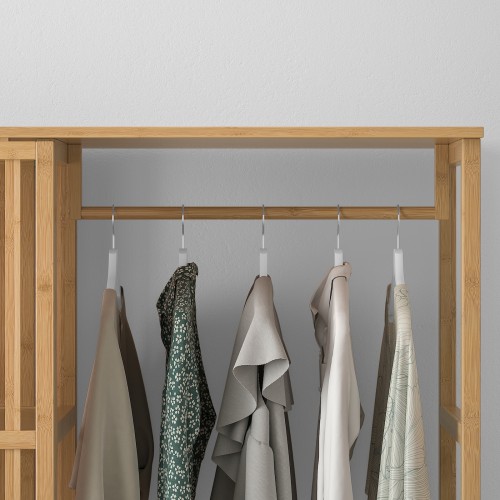 IKEA NORDKISA Open Wardrobe with Sliding Door 120x186cm, Bamboo