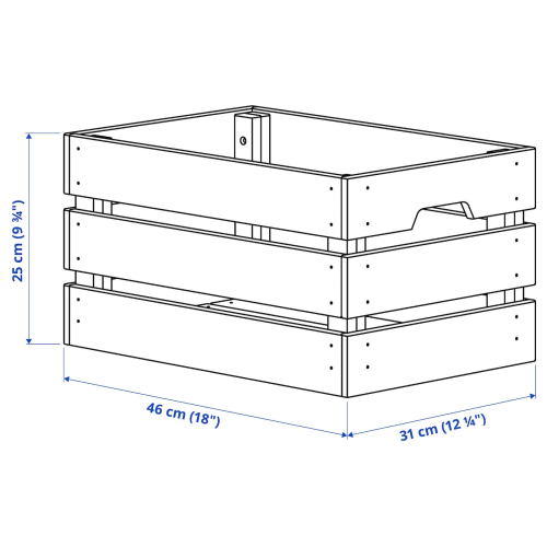 IKEA KNAGGLIG Box 46x31x25cm Pine