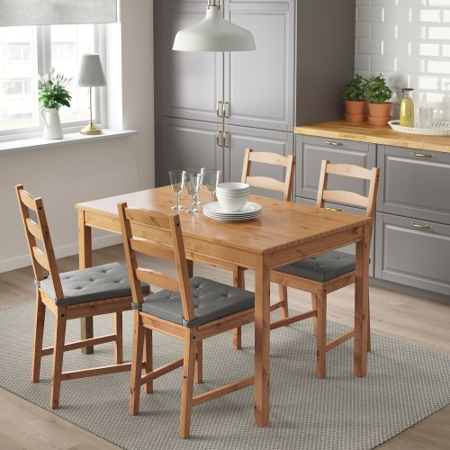 IKEA JOKKMOKK Table and 4 Chairs 118x74x74cm, Antique Stain