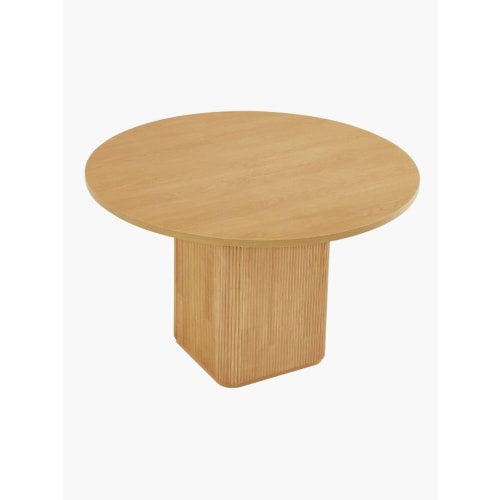 Lifely Tate Ripple Round Dining Table, Natural