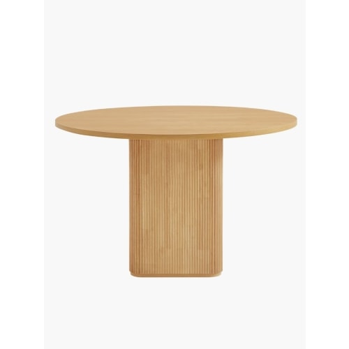 Lifely Tate Ripple Round Dining Table, Natural