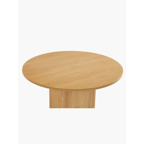 Lifely Tate Ripple Round Dining Table, Natural