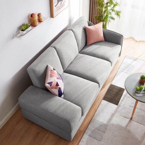 Otto Right Hand Facing Corner Sofa - Light Grey