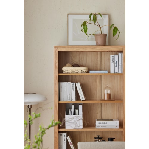 Solidwood Norway Bookcase, 85x32cm, Oak