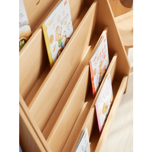 Solidwood Ayla Bear Styling Bookshelf of Five-tier, 60x33CM, Beech