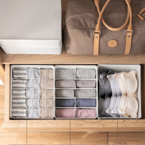 ZenLife Underwear Storage Box, 15 Grid, White, 30x23x9cm, Storage