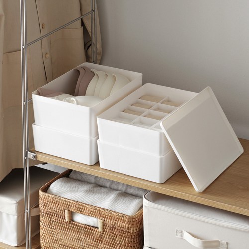 ZenLife Underwear Storage Box, 10 Grid, White, 30x23x9cm, Storage