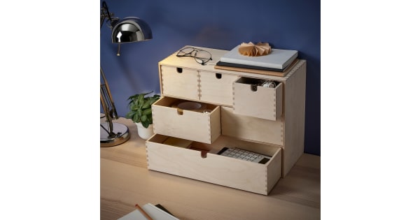 MOPPE Mini chest of drawers, birch plywood, 42x18x32 cm (16