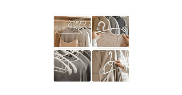 ZenLife Traceless Clothes Hanger, 10 Pack, White, Bedroom