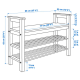 IKEA HEMNES Bench with shoe storage 85x32cm White