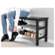 IKEA TJUSIG Bench with Shoe Storage 81x50cm Black