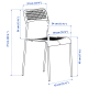 IKEA ADDE Chair 39x47x77cm, White