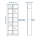 IKEA BILLY / OXBERG Bookcase 80x237x30cm White