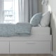 IKEA BRIMNES Bed Frame with Storage 180x200cm Super King White, Luroy