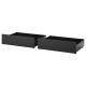 IKEA MALM Bed storage box for high bed frame 200cm Black-brown / 2 pack