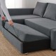 IKEA FRIHETEN Corner Sofa-bed with Storage 230x151x66cm, Hyllie Dark Grey