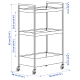 IKEA NISSAFORS Trolley 50.5x30x83cm, Black