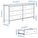 IKEA KOPPANG Chest of 6 Drawers 172x83cm, White