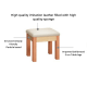 Loft Japandi Stool, 42x30CM, Oak veneer & White