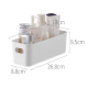 ZenLife Storage Basket with Handle, Small-Narrow, White, 10x28x9.5cm