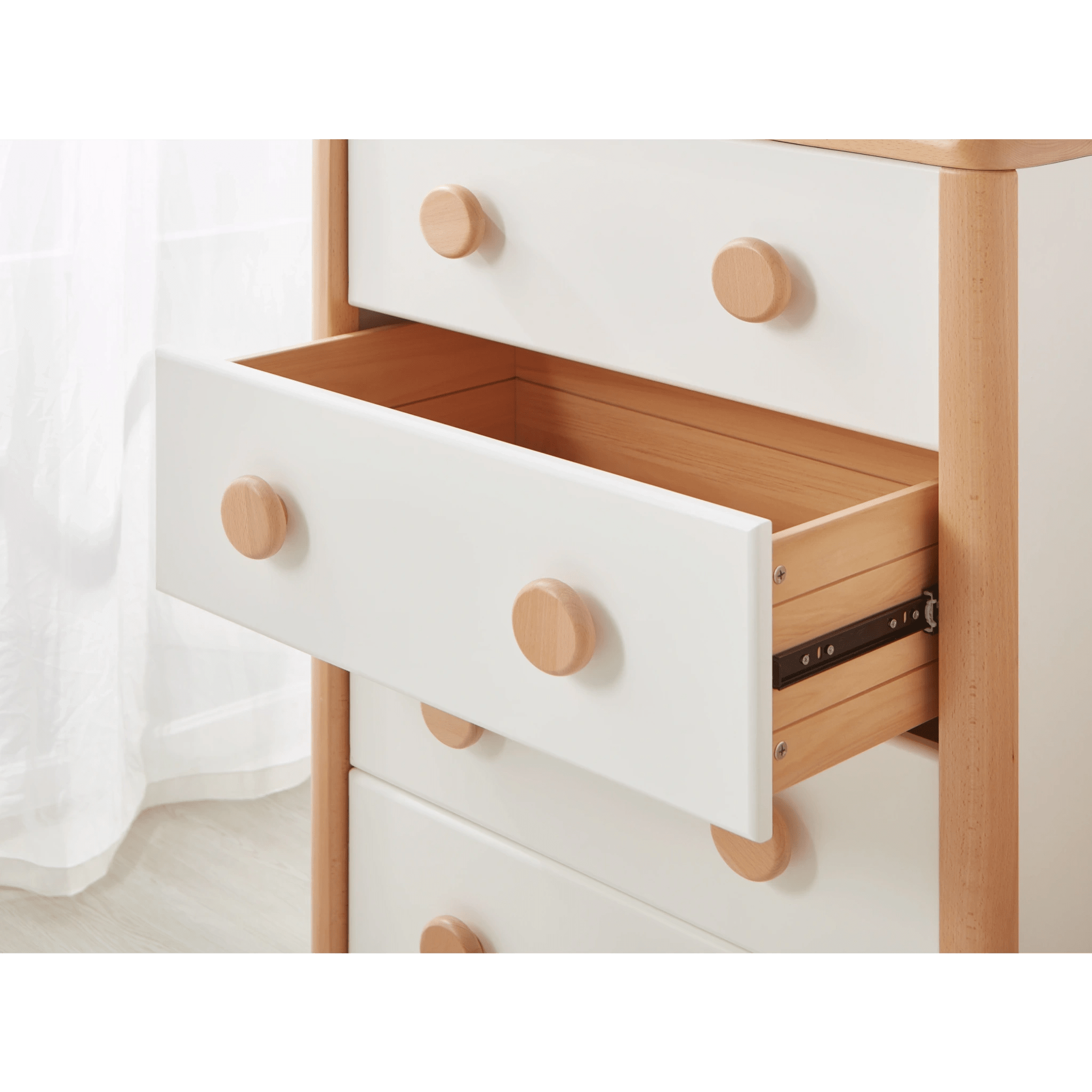 Boori Byron Kids 4 Drawer Chest, Barley White