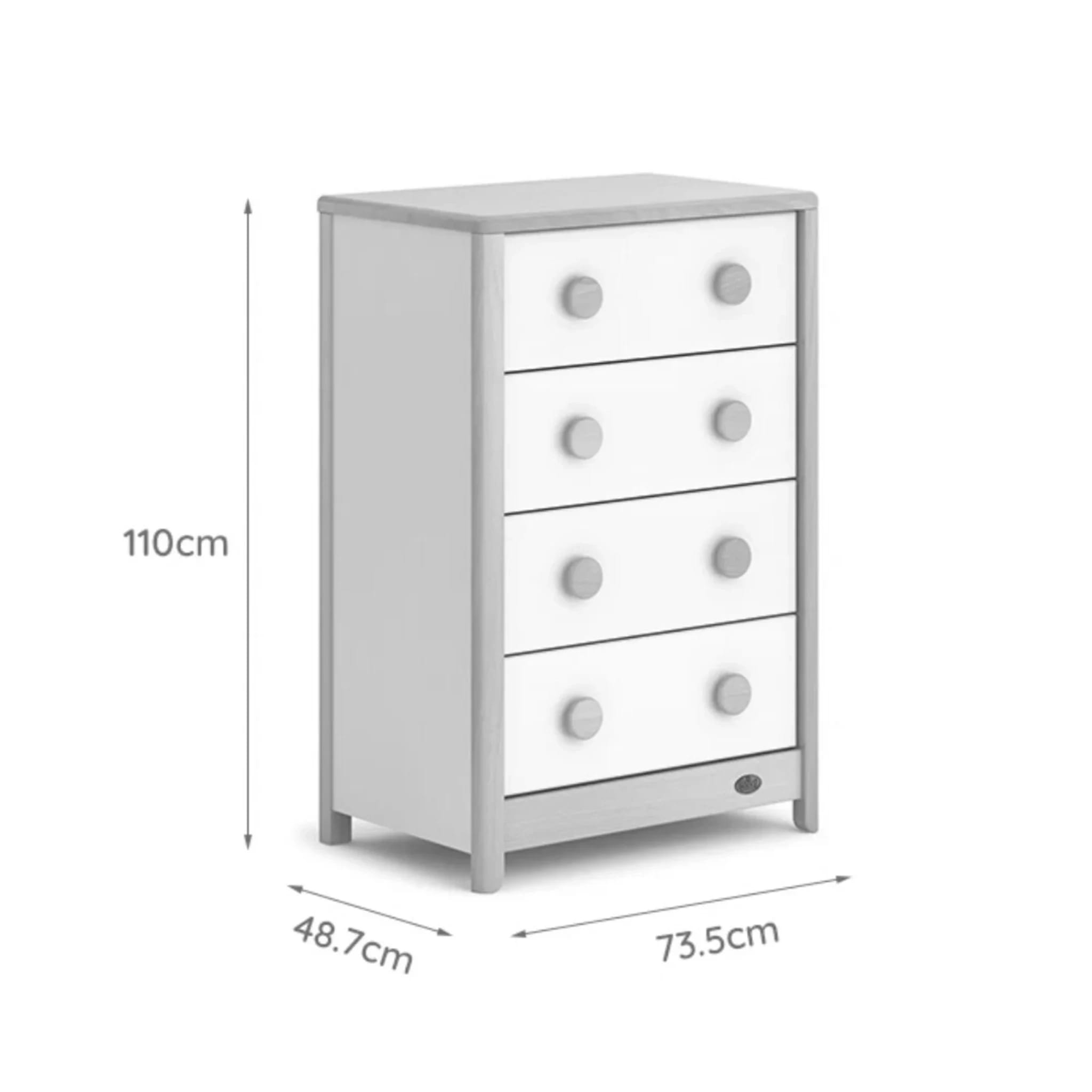 Boori Byron Kids 4 Drawer Chest, Blueberry
