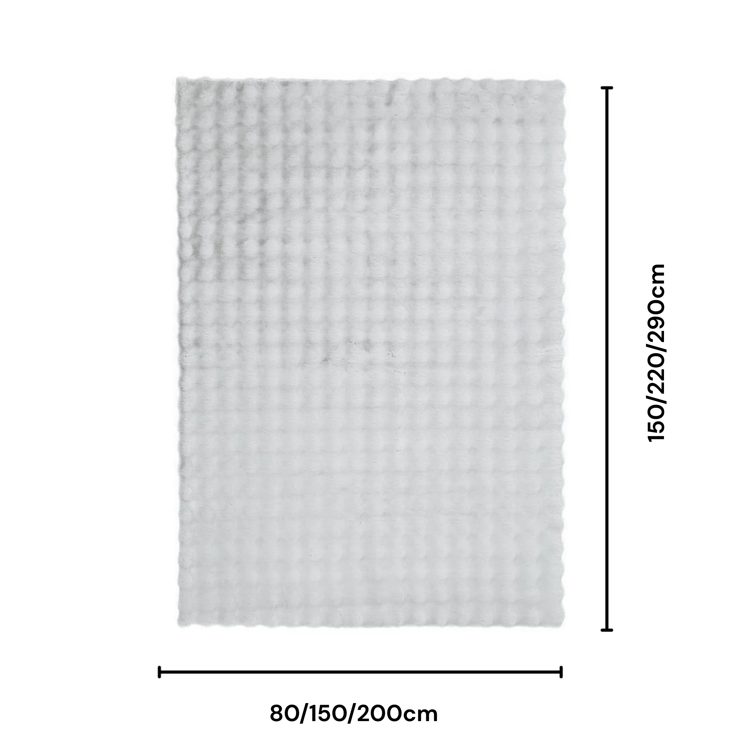 DreamWeaver Essence Machine Washable Rug, Silver, 80x150cm